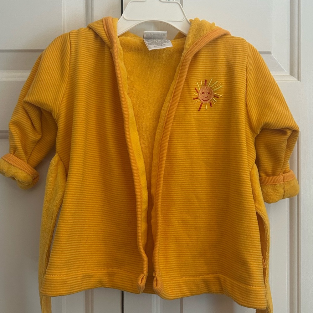 Infant bath & beach robe hoodie. Eric Carle design for Carters. Lined. 0-9 mos